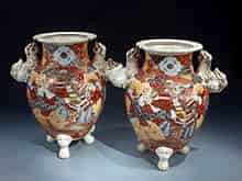 Detail images: Zwei japanische Vasen
