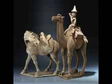 Detailabbildung: Kamel mit Reiter aus den Sechs Dynastien (221 - 581 n. Chr.)