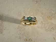 Detailabbildung: Smaragd-Brillant-Ring