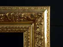 Detailabbildung: Goldrahmen mit Hohlkehlen und Barockdekor