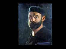 Detailabbildung: Portrait eines Mannes mit Kappe (Bildhauer?)