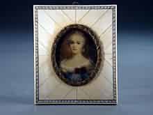 Detail images: Miniaturportrait der Kaiserin Katharina
