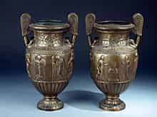 Detail images: Paar Bronze-Vasen