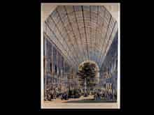 Detailabbildung: Das Innere des Glaspalastes der Weltausstellung von London 1851 von Paxton
