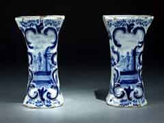 Detailabbildung:  Paar Delfter Vasen