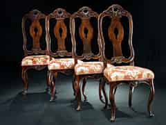 Detail images:  Satz von vier Stühlen im Rokokostil