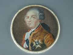 Detail images:  Portrait-Miniatur eines adeligen Herren