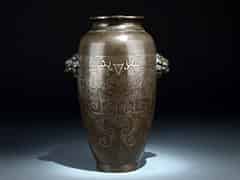 Detailabbildung:  Shisou-Vase aus Bronze