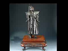 Detailabbildung:  Großer Samurai aus Bronze