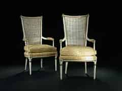 Detailabbildung:  Paar Sessel im Louis-XVI-Stil