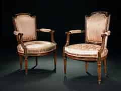 Detailabbildung:  Paar Louis-XVI-Sessel