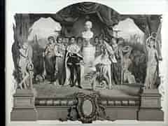 Detailabbildung:  Gedenkblatt zum Regierungsantritt Ludwig II. von Bayern (1845 - 1886)