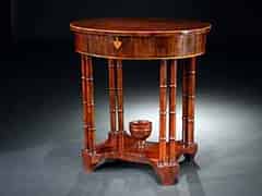 Detailabbildung:  Ovales Wiener Empire-Tischchen