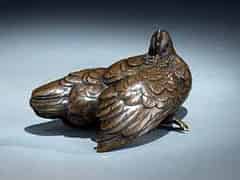 Detailabbildung:  Gockel aus Bronze