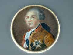 Detailabbildung: Portrait-Miniatur eines adeligen Herren