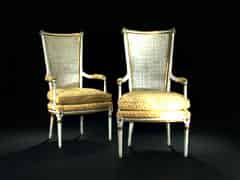Detail images: Paar Sessel im Louis-XVI-Stil