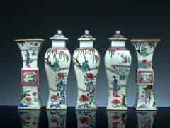 Detail images: Fünf Porzellan-Vasen