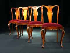 Detailabbildung: Satz von vier Stühlen im Rokoko-Stil