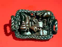 Detail images: Ungewöhnliches Netsuke aus Bronze