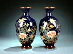 Detail images: Paar Cloisonné-Vasen