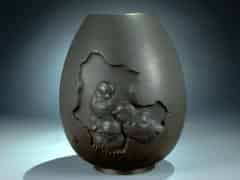 Detailabbildung: Bronze-Vase (o.Abb.)
