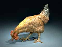 Detailabbildung: Wiener Bronze: Pickendes Huhn