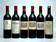 Detailabbildung: Selektion von Bordeaux-Weinen von 1978 - 1989