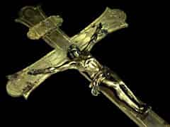 Detailabbildung: Feuervergoldetes Bronzekruzifix