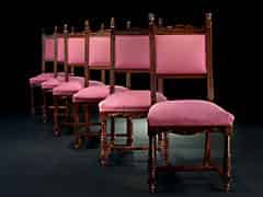 Detailabbildung: Satz von sechs Stühlen im Rennaissance-Stil