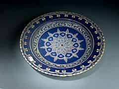 Detail images: Große blauglasierte Keramikplatte 
