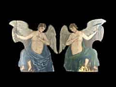 Detail images: Paar brettgesägte Engel
