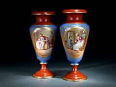 Detail images: Paar Porzellan-Vasen in Empire-Form