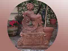 Detail images: Gartenfigur in tonrotem Steinguss