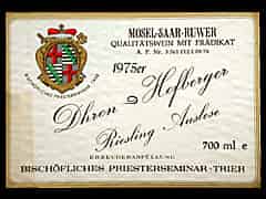 Detailabbildung: Dhroner Hofberger, Riesling Auslese 1975 0,70l (Mosel-Saar-Ruwer, Deutschland)