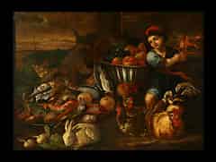 Detail images: Niccola Murin Recco Neapel 17./18.Jhdt., zug. Sohn des Giuseppe Recco, 1634 - 1695 Neapel