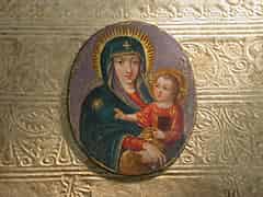Detailabbildung: Miniaturgemälde auf Kupfer mit Darstellung einer Maria mit dem Kind