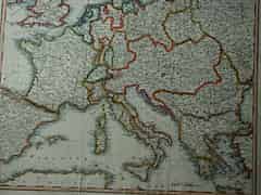 Detail images: A Map of Europe, as settled by the Congress at Vienna in 1815