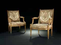 Detail images: Paar bedeutende Louis XVI-Stühle