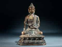 Detailabbildung: Tibetanische Buddha-Figur in Bronze