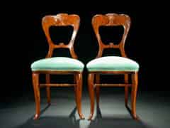 Detailabbildung: Paar Wiener Spätbiedermeier-Stühle