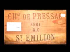 Detailabbildung: Château De Pressac 1961 0,75l St.Emilion Grand Cru, Prop. André Pouey (Bordeaux, Frankreich)