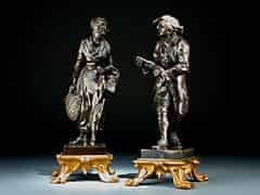 Detail images: Paar französische Bronzefiguren
