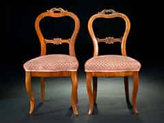 Detailabbildung: Paar Spät-Biedermeier-Stühle