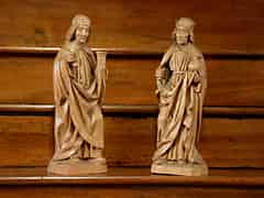 Detailabbildung: Zwei Figuren der Apotheker-Heiligen Cosmas und Damian