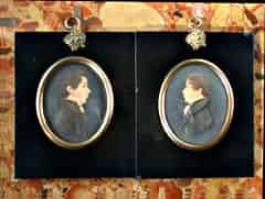 Detail images: Paar ovale Miniaturportraits