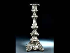 Detail images: Silber-Tischkerzenleuchter im Rokoko-Stil