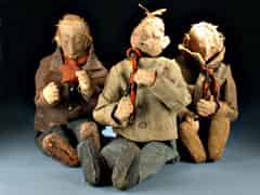 Detailabbildung: Gruppe von 3 Künstler-Puppenfiguren