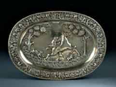 Detail images: Ovale Silberplatte des 18. Jhdts.