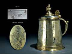 Detailabbildung: Musealer kleiner Straubinger Silber-Humpen um 1600