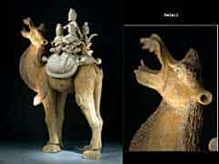Detailabbildung: Kamel mit Reitern, Tang-Dynastie